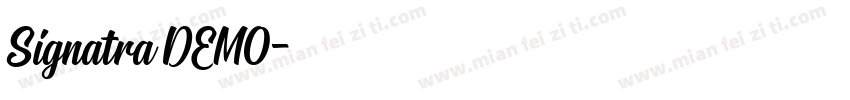 Signatra DEMO字体转换